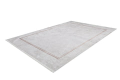 Cream Area Rug - Digital Print Frame Design Carpet | Non Slip, Antibacterial