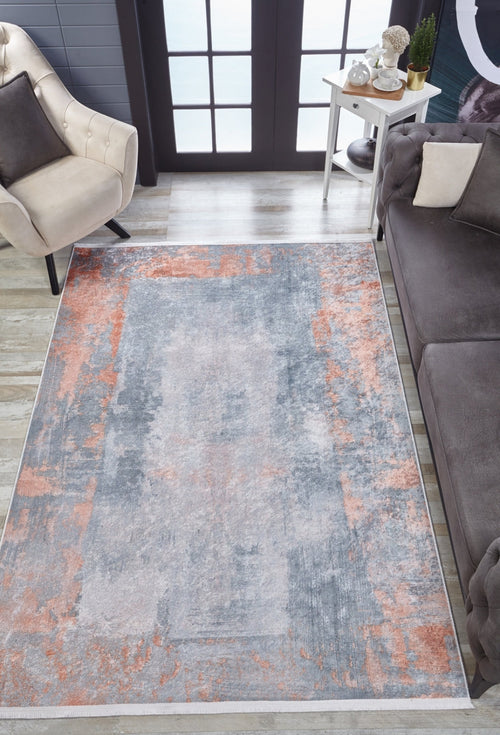 Cuttack Grey Frame Digital Print Area Rug