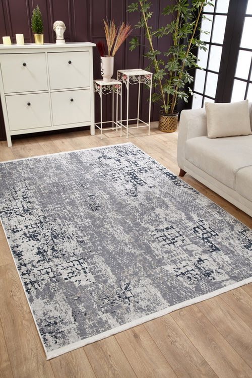 Modern Area Rug – Grey Digital Print Rug | Non Slip Antibacterial Carpet