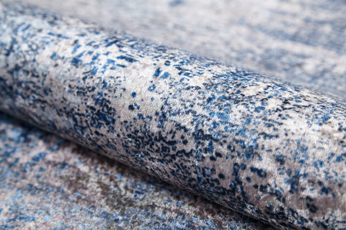 Modern Digital Area Rug – Blue Non Slip Antibacterial Floor Mat for Living Room