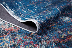Modern Area Rug – Blue Digital Print Carpet | Non Slip, Antibacterial, Washable Floor Covering