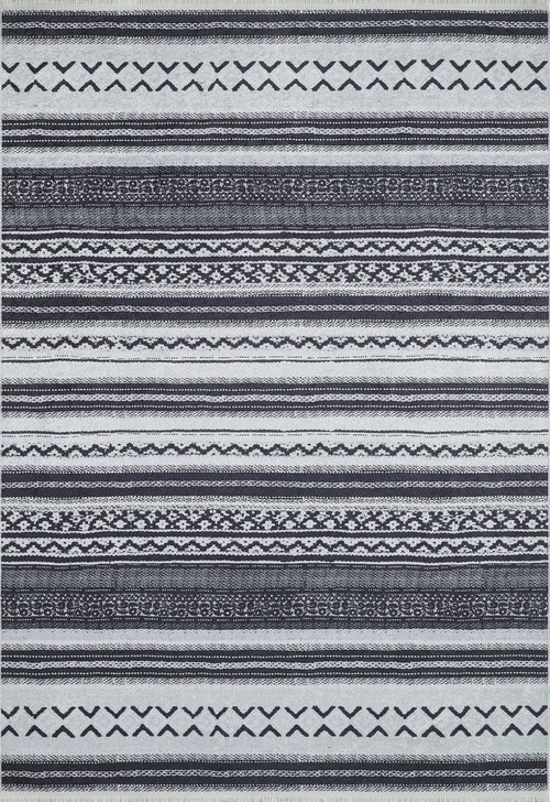 Grey Geometric Area Rug – Digital Print, Non Slip, Antibacterial Carpet for Living Room