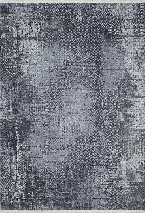 Modern Digital Area Rug – Grey Non Slip Washable Carpet for Living Room