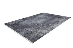 Modern Digital Area Rug – Grey Non Slip Washable Carpet for Living Room