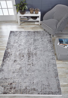 Modern Area Rug – Grey Digital Print Rug with Non Slip, Antibacterial Design