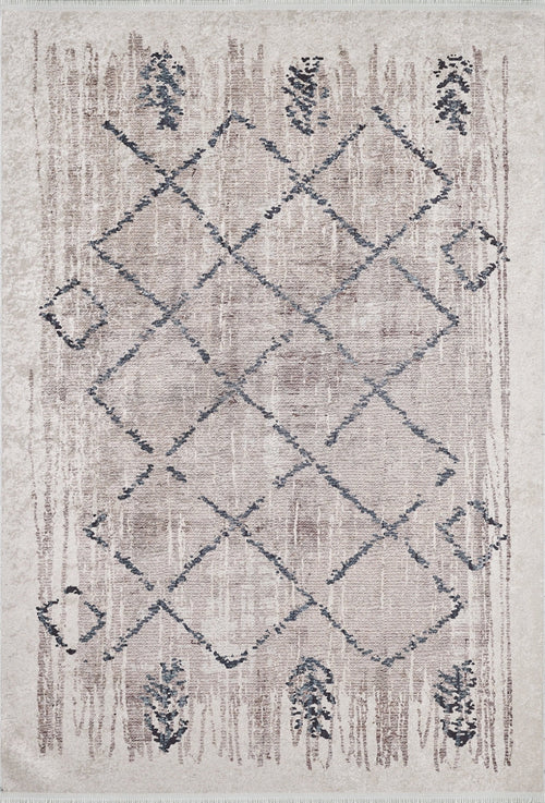 Tehuacan Beige Geometric Digital Print Area Rug