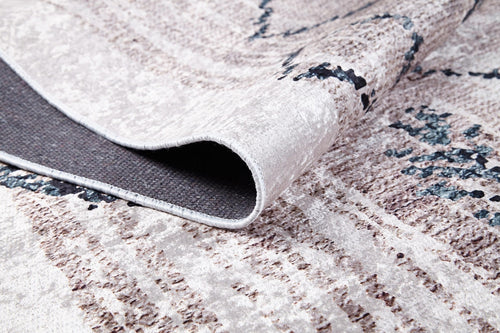 Tehuacan Beige Geometric Digital Print Area Rug