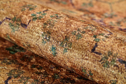 Modern Digital Area Rug – Brown Print Carpet, Non Slip & Antibacterial Mat