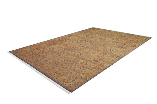 Modern Digital Area Rug – Brown Print Carpet, Non Slip & Antibacterial Mat