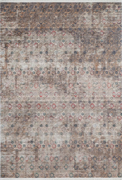 Modern Digital Print Rug - Brown Area Rug With Non Slip, Antibacterial Carpet