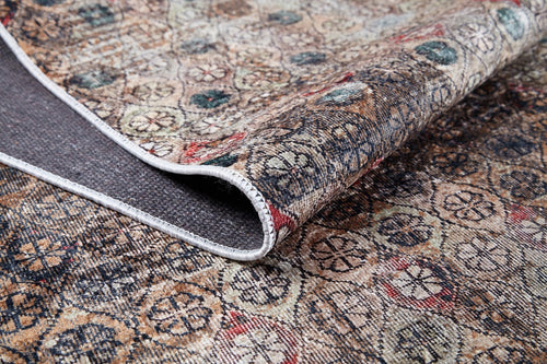 Modern Digital Print Rug - Brown Area Rug With Non Slip, Antibacterial Carpet