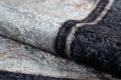 Black Frame Area Rug – Digital Print Rug | Non Slip, Antibacterial Carpet