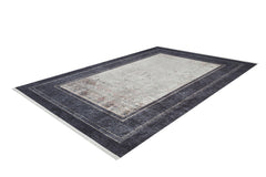 Black Frame Area Rug – Digital Print Rug | Non Slip, Antibacterial Carpet