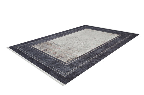 Black Frame Area Rug – Digital Print Rug | Non Slip, Antibacterial Carpet