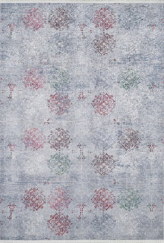 Modern Digital Print Rug – Grey Area Rug With Non-Slip, Antibacterial Design