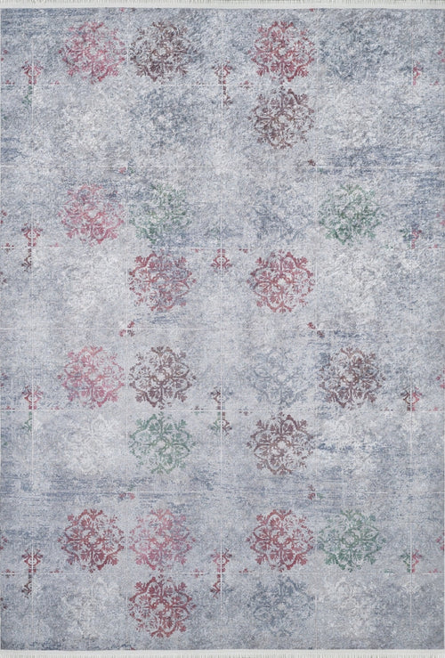 Modern Digital Print Rug – Grey Area Rug With Non-Slip, Antibacterial Design