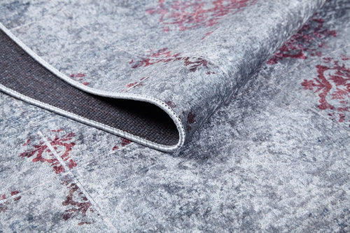 Modern Digital Print Rug – Grey Area Rug With Non-Slip, Antibacterial Design