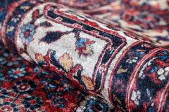 Digital Print Area Rug – Classic Red Non Slip Carpet for Stylish Living Room