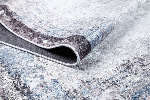 Grey Area Rug – Digital Print Frame Carpet | Antibacterial, Non Slip, Washable