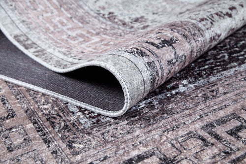 Digital Print Area Rug – Brown Non Slip Carpet With Antibacterial, Antiallergic Features