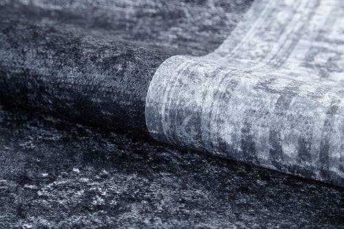 Grey Frame Area Rug – Digital Print Rug | Non Slip, Antibacterial Carpet