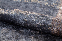 Digital Print Area Rug - Kolhapur Grey Frame Stylish Non Slip Carpet