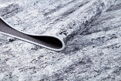 Modern Digital Area Rug – Grey Antibacterial Non Slip Carpet for Living Room