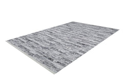 Modern Digital Area Rug – Grey Antibacterial Non Slip Carpet for Living Room