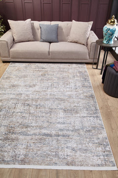 Modern Area Rug – Grey Digital Print Carpet | Non Slip, Antibacterial Floor Rug
