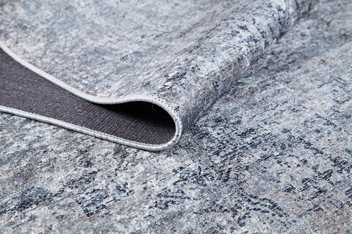 Modern Digital Area Rug – Grey Non Slip Antibacterial Carpet for Living Room