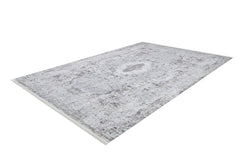 Grey Area Rug - Classic Digital Print Carpet, Non Slip & Antibacterial Floor Covering