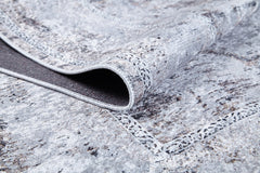 Grey Area Rug - Classic Digital Print Carpet, Non Slip & Antibacterial Floor Covering