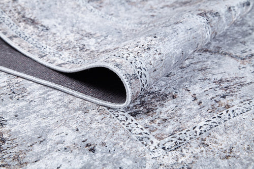 Grey Area Rug - Classic Digital Print Carpet, Non Slip & Antibacterial Floor Covering