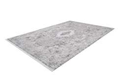 Digital Print Area Rug - Classic Grey Non Slip Antibacterial Carpet for Living Room