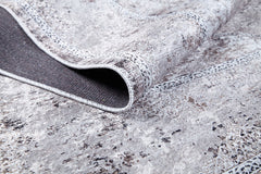 Digital Print Area Rug - Classic Grey Non Slip Antibacterial Carpet for Living Room