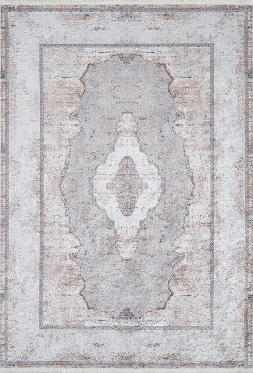 Grey Area Rug – Classic Digital Print Non Slip Antibacterial Carpet for Living Room