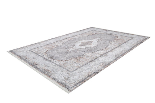 Grey Area Rug – Classic Digital Print Non Slip Antibacterial Carpet for Living Room