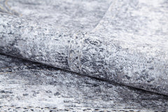 Grey Area Rug - Classic Digital Print Non Slip Antibacterial Carpet for Living Room