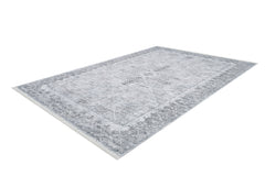 Grey Area Rug - Classic Digital Print Non Slip Antibacterial Carpet for Living Room