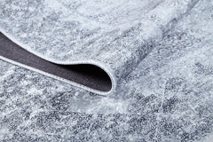 Grey Area Rug - Classic Digital Print Non Slip Antibacterial Carpet for Living Room