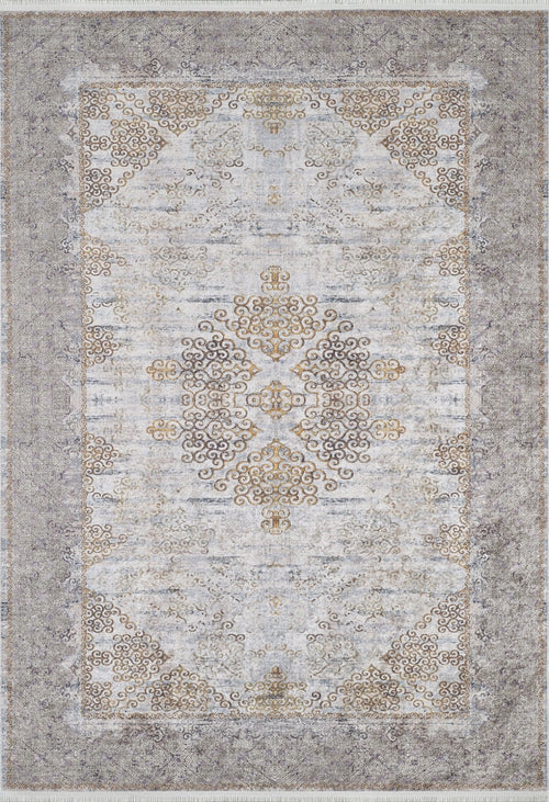 Classic Area Rug - Brown Digital Print Carpet | Non Slip, Antibacterial, Washable