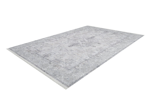 Grey Area Rug – Classic Digital Print Non Slip Carpet for Living Room