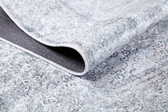 Grey Area Rug – Classic Digital Print Non Slip Carpet for Living Room