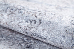 Grey Area Rug – Classic Digital Print Non Slip Carpet for Living Room