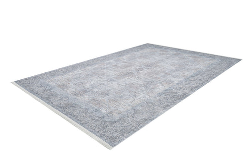 Digital Print Area Rug - Grey Classic Style Non Slip Antibacterial Carpet