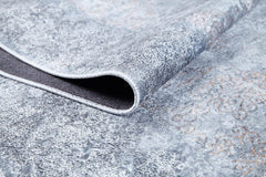 Digital Print Area Rug - Grey Classic Style Non Slip Antibacterial Carpet