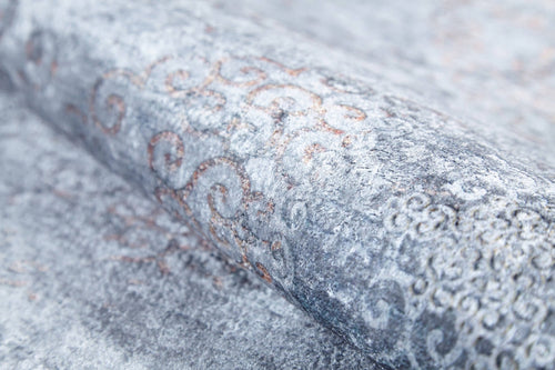 Digital Print Area Rug - Grey Classic Style Non Slip Antibacterial Carpet