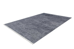 Modern Digital Print Rug - Anthracite Area Rug With Non Slip, Antibacterial Design