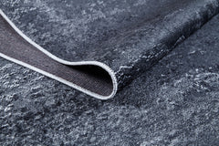 Modern Digital Print Rug - Anthracite Area Rug With Non Slip, Antibacterial Design