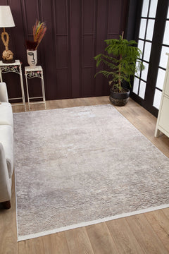 Modern Area Rug – Grey Digital Print Carpet | Non Slip, Antibacterial Floor Covering